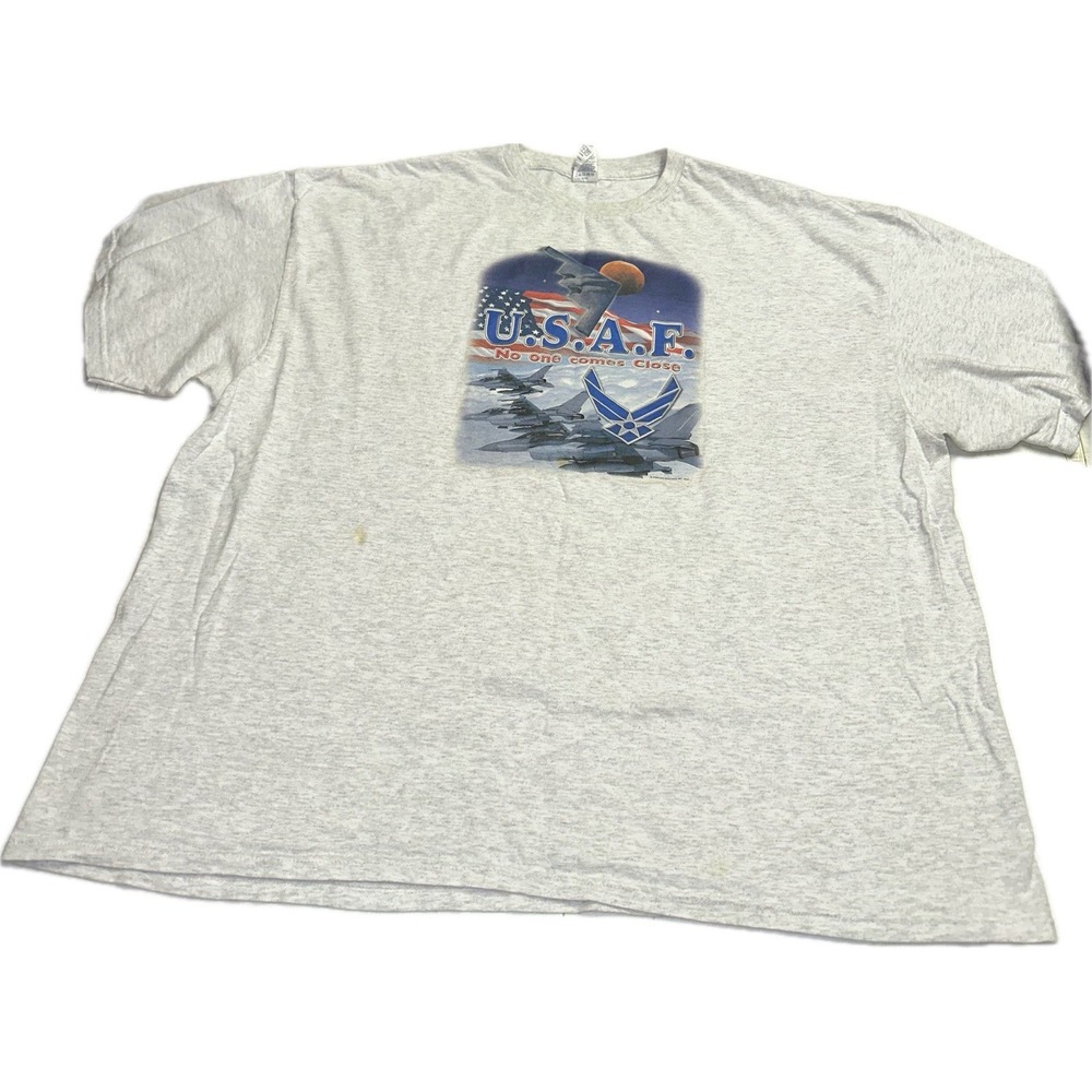 Vintage Y2K U.S.A.F. T-Shirt Men's Size‎ 3XL Gray United States Air Force 2004